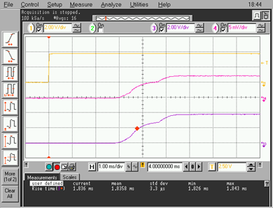 负载开关IC TCK301G，TCK302G，TCK303G应用&amp;电路 的Vout和Iout波形